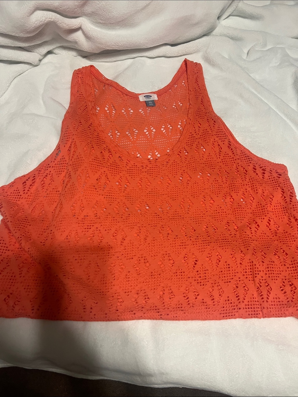 NWOT -Cute flamingo colored crochet top.